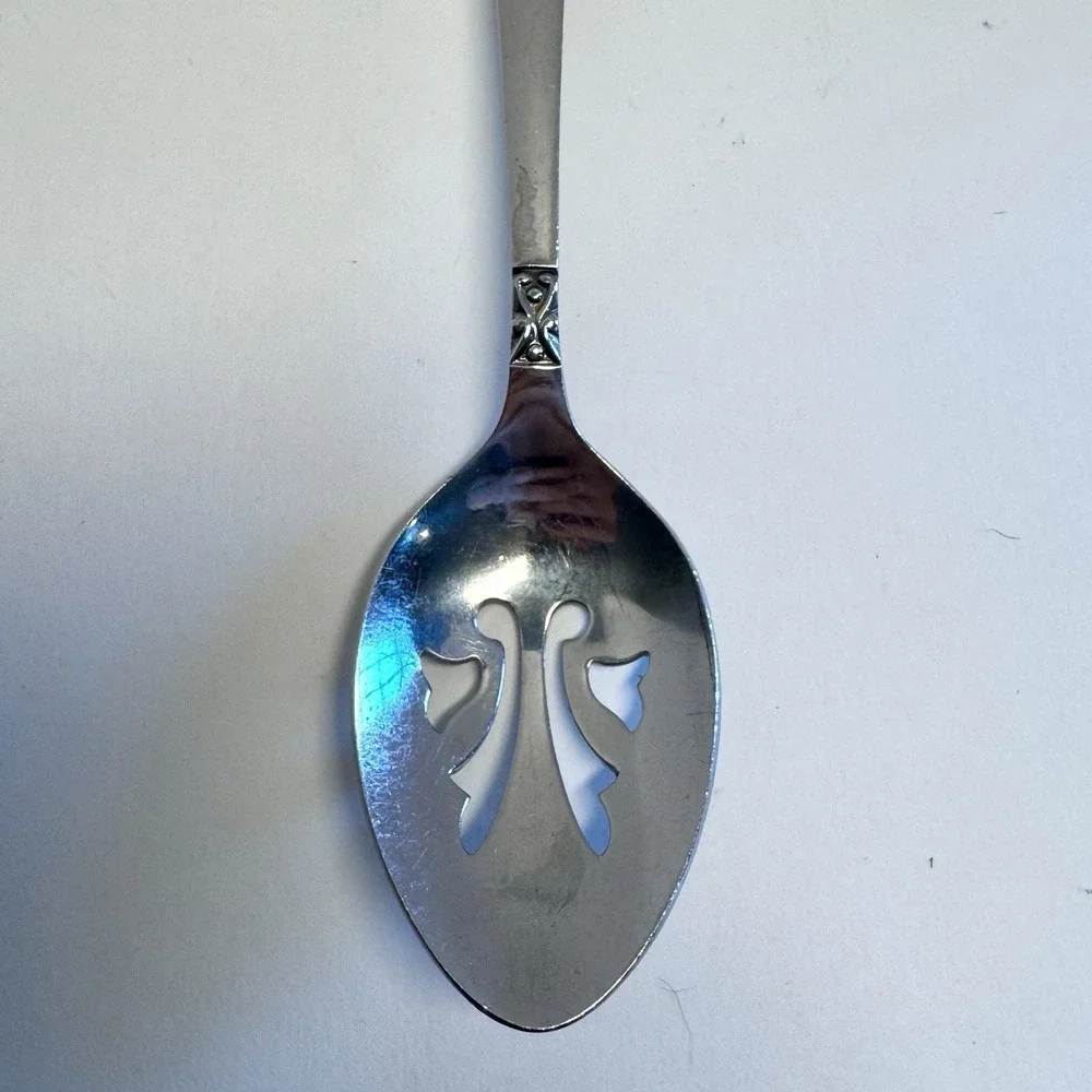 National Stainless Olaf Pierced Serving Spoon Slotted‎ Flatware Replacement